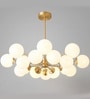 Versailles Halo Gold Glass Chandelier E27 Ceiling Light