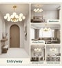 Versailles Halo Gold Glass Chandelier E27 Ceiling Light
