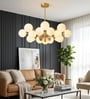Versailles Halo Gold Glass Chandelier E27 Ceiling Light