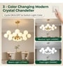 Versailles Halo Gold Glass Chandelier E27 Ceiling Light