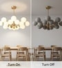 Versailles Halo Gold Glass Chandelier E27 Ceiling Light