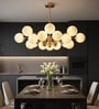 Versailles Halo Gold Glass Chandelier E27 Ceiling Light