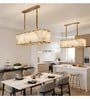 Versailles Marble Glow Gold Rectangular LED Chandelier