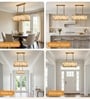 Versailles Marble Glow Gold Rectangular LED Chandelier