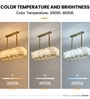 Versailles Marble Glow Gold Rectangular LED Chandelier