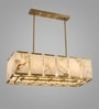 Versailles Marble Glow Gold Rectangular LED Chandelier