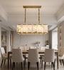 Versailles Marble Glow Gold Rectangular LED Chandelier