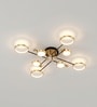 Versailles Orbit Black Gold LED Ceiling Chandelier Tri-Color Smart Light