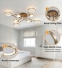 Versailles Orbit Black Gold LED Ceiling Chandelier Tri-Color Smart Light