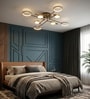 Versailles Orbit Black Gold LED Ceiling Chandelier Tri-Color Smart Light