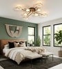 Versailles Orbit Black Gold LED Ceiling Chandelier Tri-Color Smart Light