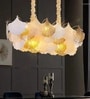 Versailles Petal Gold Crystal Bulb Chandelier Ceiling Light
