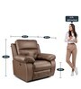 Versatil Leatherette  Motorized 1 Seater Recliner In Brown Colour
