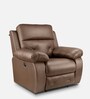 Versatil Leatherette  Motorized 1 Seater Recliner In Brown Colour