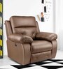 Versatil Leatherette  Motorized 1 Seater Recliner In Brown Colour