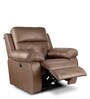 Versatil Leatherette  Motorized 1 Seater Recliner In Brown Colour