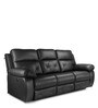 Versatil Leatherette  Motorized 3 Seater Recliner In Black Colour