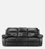 Versatil Leatherette  Motorized 3 Seater Recliner In Black Colour
