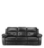 Versatil Leatherette  Motorized 3 Seater Recliner In Black Colour