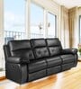 Versatil Leatherette  Motorized 3 Seater Recliner In Black Colour