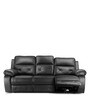 Versatil Leatherette  Motorized 3 Seater Recliner In Black Colour