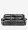 Versatil Leatherette  Motorized 3 Seater Recliner In Black Colour