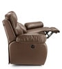 Versatil Leatherette  Motorized 3 Seater Recliner In Brown Colour