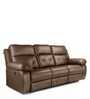 Versatil Leatherette  Motorized 3 Seater Recliner In Brown Colour