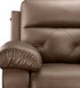 Versatil Leatherette  Motorized 3 Seater Recliner In Brown Colour