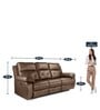 Versatil Leatherette  Motorized 3 Seater Recliner In Brown Colour