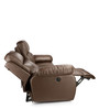 Versatil Leatherette  Motorized 3 Seater Recliner In Brown Colour