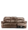 Versatil Leatherette  Motorized 3 Seater Recliner In Brown Colour