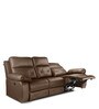 Versatil Leatherette  Motorized 3 Seater Recliner In Brown Colour