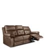 Versatil Leatherette  Motorized 3 Seater Recliner In Brown Colour