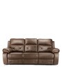 Versatil Leatherette  Motorized 3 Seater Recliner In Brown Colour