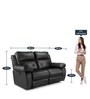 Versatil Leatherette Motorized 2 Seater Recliner In Black Colour