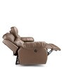 Versatil Leatherette  Motorized 2 Seater Recliner In Brown Colour