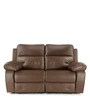 Versatil Leatherette  Motorized 2 Seater Recliner In Brown Colour