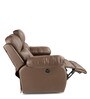 Versatil Leatherette  Motorized 2 Seater Recliner In Brown Colour