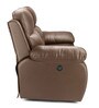 Versatil Leatherette  Motorized 2 Seater Recliner In Brown Colour