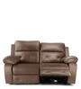 Versatil Leatherette  Motorized 2 Seater Recliner In Brown Colour