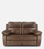 Versatil Leatherette  Motorized 2 Seater Recliner In Brown Colour