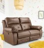 Versatil Leatherette  Motorized 2 Seater Recliner In Brown Colour