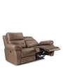 Versatil Leatherette  Motorized 2 Seater Recliner In Brown Colour