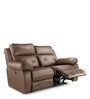 Versatil Leatherette  Motorized 2 Seater Recliner In Brown Colour