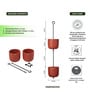 Set Of 2 Red Terracotta Plant Pot