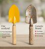 Yellow Versatile Medium Hand Trowel with Wood