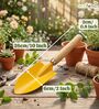 Yellow Versatile Medium Hand Trowel with Wood