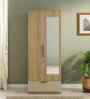 Verta 2 Door Wardrobe With Mirror In Santana Oak & Bamboo Flute Finish