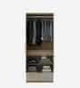 Verta 2 Door Wardrobe With Mirror In Santana Oak & Bamboo Flute Finish